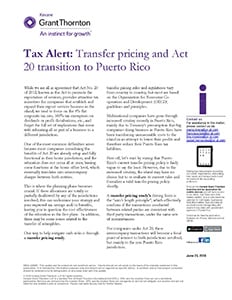 Download our Transfer Pricing and Act 20 transition to Puerto Rico