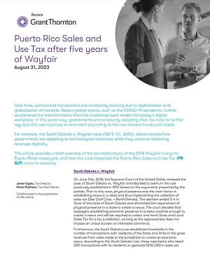 Puerto Rico Sales and Use Tax after five years of Wayfair