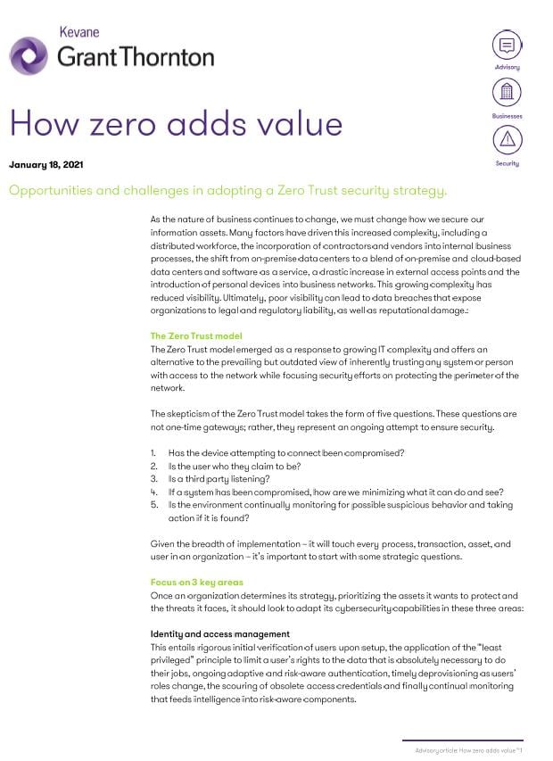 How zero adds value