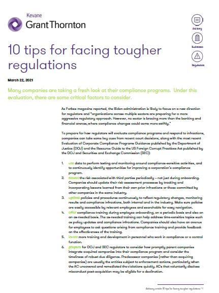 10 tips for facing tougher regulations