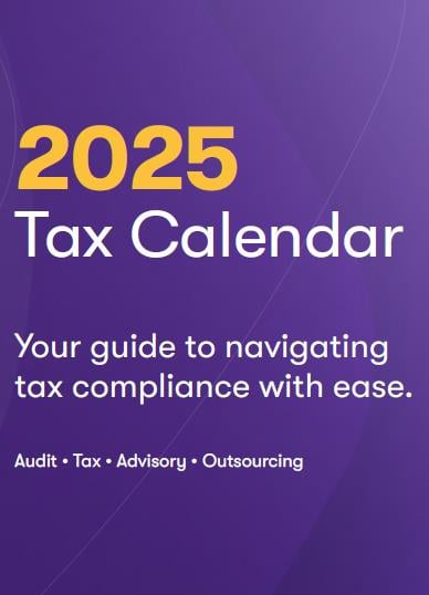 2025 Tax Calendar